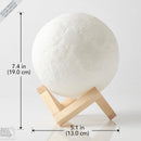 Luminária Lua 3D LED Recarregável – Toque com Ajuste de Brilho