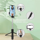 Tripé Selfie Stick com Controle Bluetooth e Luz LED – Ideal para Fotos e Lives