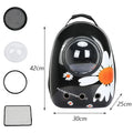 Mochila Pet Cápsula Espacial – Transporte para Gato e Cachorro com Visor Transparente