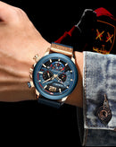 Relógio Masculino LIGE Cronógrafo – Elegância, Performance e Estilo Esportivo