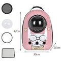 Mochila Pet Cápsula Espacial – Transporte para Gato e Cachorro com Visor Transparente
